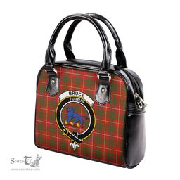 Scottish Bruce Modern Tartan Shoulder Handbags with Family Crest Scottish Plaid Tartan Plaid - ScotsTee - scotstee.com