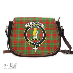 Scottish Callander Modern Tartan Saddle Crossbody Bag with Family Crest Scottish Plaid Tartan Plaid - ScotsTee - scotstee.com