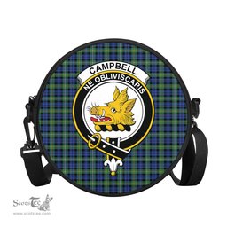 Scottish Campbell Argyll Ancient Tartan Round Crossbody Bags - Round Purse with Family Crest Scottish Plaid Tartan Plaid - ScotsTee - scotstee.com