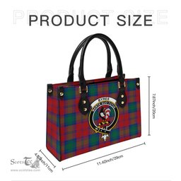 Scottish Byres (Byses) Tartan Leather Bag for Women with Family Crest Scottish Plaid Tartan Plaid - ScotsTee - scotstee.com