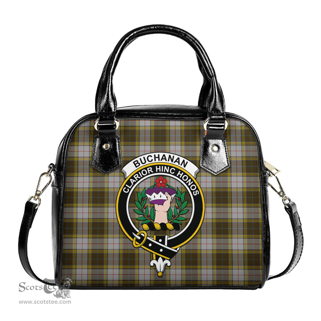 Scottish Buchanan Dress Tartan Shoulder Handbags with Family Crest Scottish Plaid Tartan Plaid - ScotsTee - scotstee.com