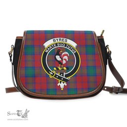 Scottish Byres (Byses) Tartan Saddle Crossbody Bag with Family Crest Scottish Plaid Tartan Plaid - ScotsTee - scotstee.com