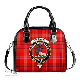 Scottish Burnett Modern Tartan Shoulder Handbags with Family Crest Scottish Plaid Tartan Plaid - ScotsTee - scotstee.com