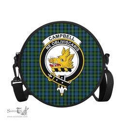 Scottish Campbell of Argyll #02 Tartan Round Crossbody Bags - Round Purse with Family Crest Scottish Plaid Tartan Plaid - ScotsTee - scotstee.com