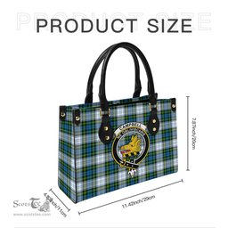 Scottish Campbell Dress Tartan Leather Bag for Women with Family Crest Scottish Plaid Tartan Plaid - ScotsTee - scotstee.com