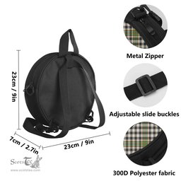 Scottish Burns Check Tartan Round Crossbody Bags - Round Purse with Family Crest Scottish Plaid Tartan Plaid - ScotsTee - scotstee.com