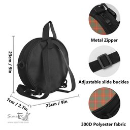 Scottish Bruce Ancient Tartan Round Crossbody Bags - Round Purse with Family Crest Scottish Plaid Tartan Plaid - ScotsTee - scotstee.com