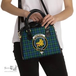 Scottish Campbell Ancient 02 Tartan Shoulder Handbags with Family Crest Scottish Plaid Tartan Plaid - ScotsTee - scotstee.com