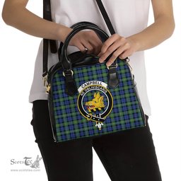 Scottish Campbell Argyll Ancient Tartan Shoulder Handbags with Family Crest Scottish Plaid Tartan Plaid - ScotsTee - scotstee.com