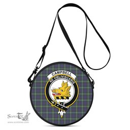 Scottish Campbell Argyll Modern Tartan Round Crossbody Bags - Round Purse with Family Crest Scottish Plaid Tartan Plaid - ScotsTee - scotstee.com
