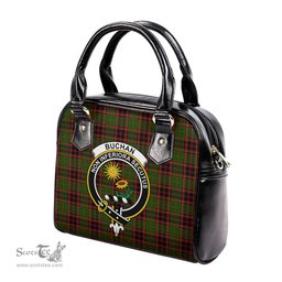 Scottish Buchan Modern Tartan Shoulder Handbags with Family Crest Scottish Plaid Tartan Plaid - ScotsTee - scotstee.com