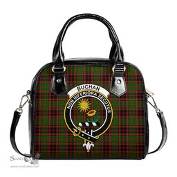 Scottish Buchan Modern Tartan Shoulder Handbags with Family Crest Scottish Plaid Tartan Plaid - ScotsTee - scotstee.com