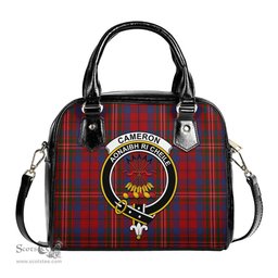 Scottish Cameron of Locheil Tartan Shoulder Handbags with Family Crest Scottish Plaid Tartan Plaid - ScotsTee - scotstee.com