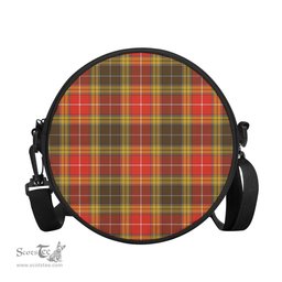 Scottish Buchanan Old Set Weathered Tartan Round Crossbody Bags - Round Purse Scottish Plaid Tartan Plaid - ScotsTee - scotstee.com
