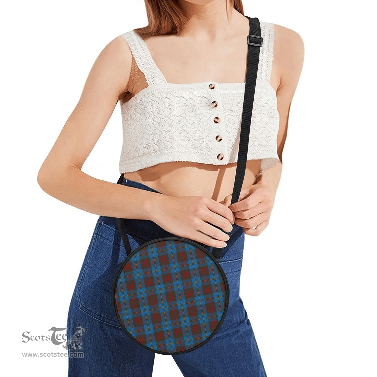 Scottish Cameron Hunting Tartan Round Crossbody Bags - Round Purse Scottish Plaid Tartan Plaid - ScotsTee - scotstee.com