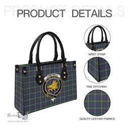 Scottish Campbell Argyll Modern Tartan Leather Bag for Women with Family Crest Scottish Plaid Tartan Plaid - ScotsTee - scotstee.com