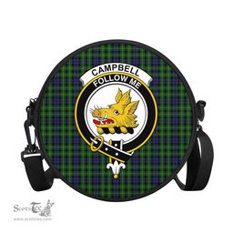 Scottish Campbell of Breadalbane Tartan Round Crossbody Bags - Round Purse with Family Crest Scottish Plaid Tartan Plaid - ScotsTee - scotstee.com