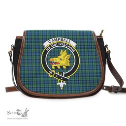 Scottish Campbell Ancient 02 Tartan Saddle Crossbody Bag with Family Crest Scottish Plaid Tartan Plaid - ScotsTee - scotstee.com
