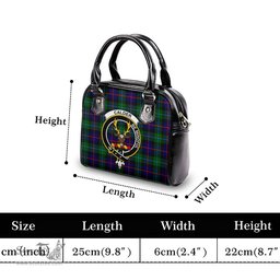 Scottish Calder Modern Tartan Shoulder Handbags with Family Crest Scottish Plaid Tartan Plaid - ScotsTee - scotstee.com