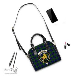 Scottish Campbell Modern Tartan Shoulder Handbags with Family Crest Scottish Plaid Tartan Plaid - ScotsTee - scotstee.com