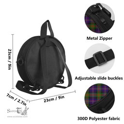 Scottish Cameron of Erracht Modern Tartan Round Crossbody Bags - Round Purse with Family Crest Scottish Plaid Tartan Plaid - ScotsTee - scotstee.com