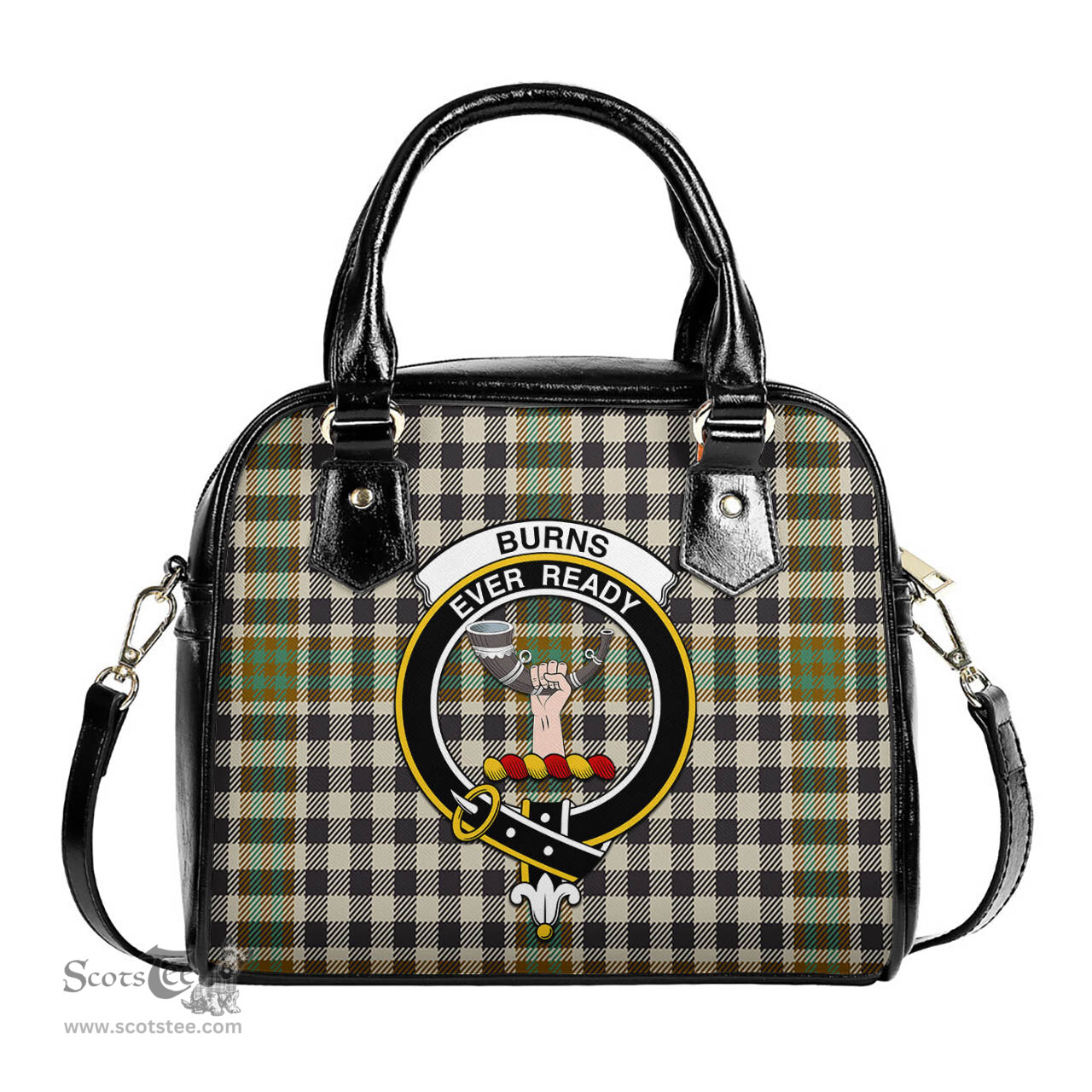Scottish Burns Check Tartan Shoulder Handbags with Family Crest Scottish Plaid Tartan Plaid - ScotsTee - scotstee.com