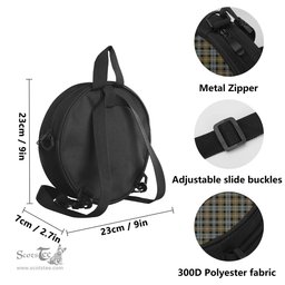 Scottish Campbell Argyll Weathered Tartan Round Crossbody Bags - Round Purse with Family Crest Scottish Plaid Tartan Plaid - ScotsTee - scotstee.com