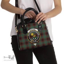 Scottish Buchan Ancient Tartan Shoulder Handbags with Family Crest Scottish Plaid Tartan Plaid - ScotsTee - scotstee.com