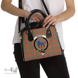 Scottish Bruce Ancient Tartan Shoulder Handbags with Family Crest Scottish Plaid Tartan Plaid - ScotsTee - scotstee.com
