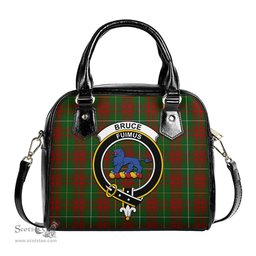 Scottish Bruce Hunting Tartan Shoulder Handbags with Family Crest Scottish Plaid Tartan Plaid - ScotsTee - scotstee.com