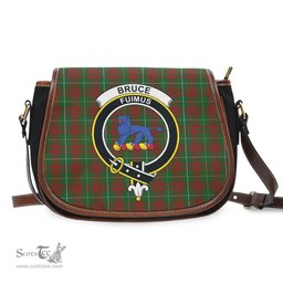 Scottish Bruce Hunting Tartan Saddle Crossbody Bag with Family Crest Scottish Plaid Tartan Plaid - ScotsTee - scotstee.com