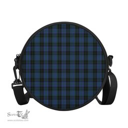 Scottish Clergy Blue Tartan Round Crossbody Bags - Round Purse Scottish Plaid Tartan Plaid - ScotsTee - scotstee.com