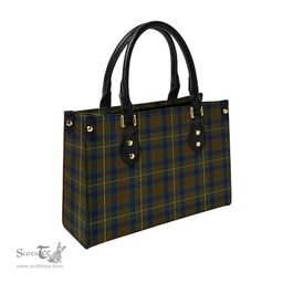Scottish Fraser Hunting Tartan Leather Bag for Women Scottish Plaid Tartan Plaid - ScotsTee - scotstee.com