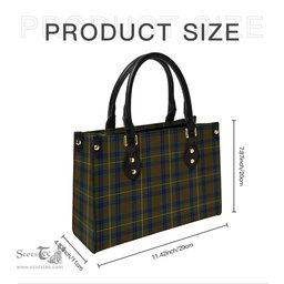 Scottish Fraser Hunting Tartan Leather Bag for Women Scottish Plaid Tartan Plaid - ScotsTee - scotstee.com