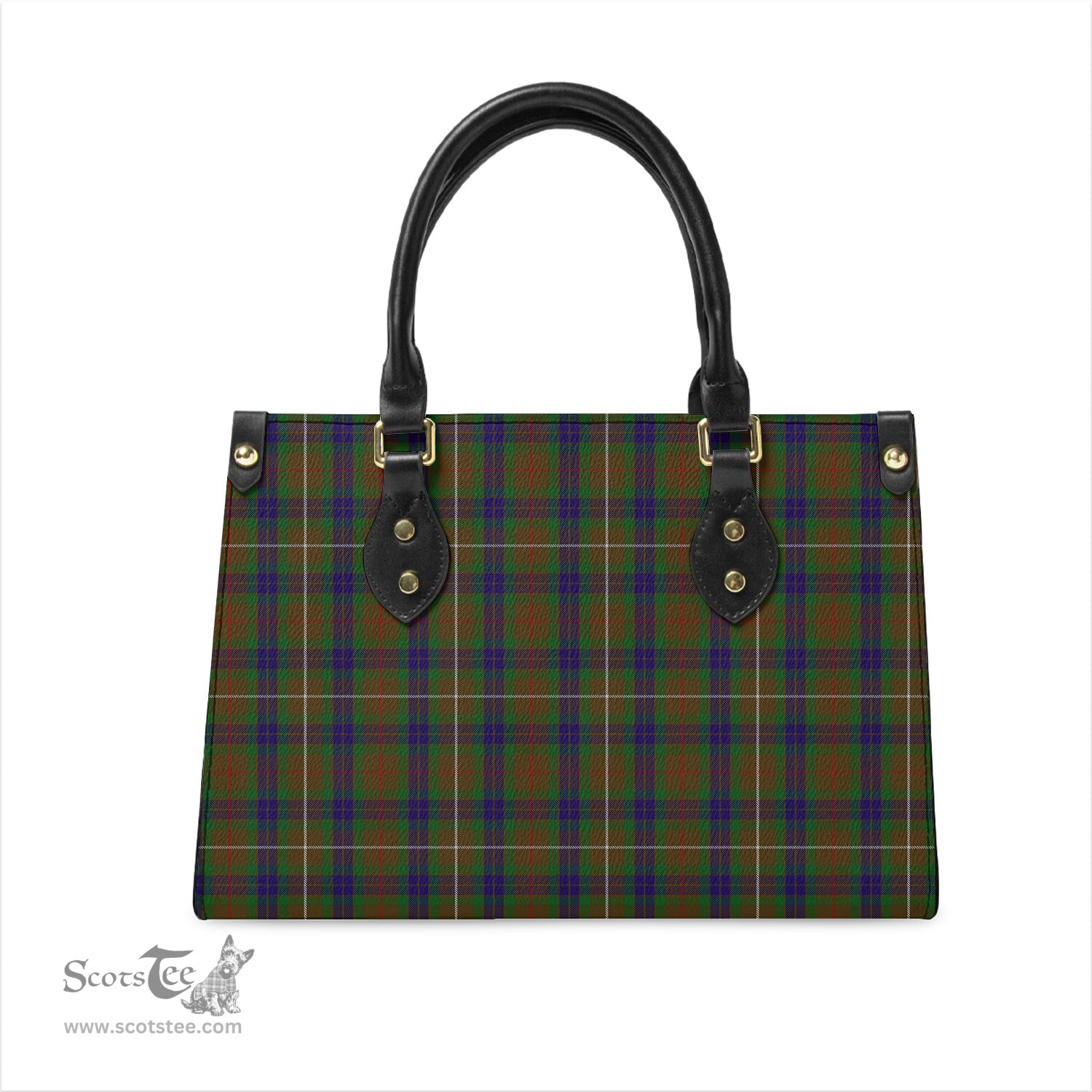Scottish Fraser Hunting Tartan Leather Bag for Women Scottish Plaid Tartan Plaid - ScotsTee - scotstee.com