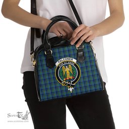 Scottish Falconer Tartan Shoulder Handbags with Family Crest Scottish Plaid Tartan Plaid - ScotsTee - scotstee.com
