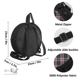 Scottish Fraser Red Dress Tartan Round Crossbody Bags - Round Purse with Family Crest Scottish Plaid Tartan Plaid - ScotsTee - scotstee.com
