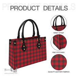Scottish Drummond Modern Tartan Leather Bag for Women Scottish Plaid Tartan Plaid - ScotsTee - scotstee.com