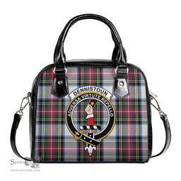 Scottish Dennistoun Tartan Shoulder Handbags with Family Crest Scottish Plaid Tartan Plaid - ScotsTee - scotstee.com
