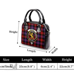 Scottish Broun Modern Tartan Shoulder Handbags with Family Crest Scottish Plaid Tartan Plaid - ScotsTee - scotstee.com