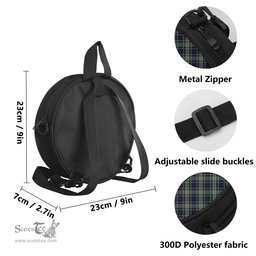 Scottish Davidson of Tulloch Dress Tartan Round Crossbody Bags - Round Purse with Family Crest Scottish Plaid Tartan Plaid - ScotsTee - scotstee.com