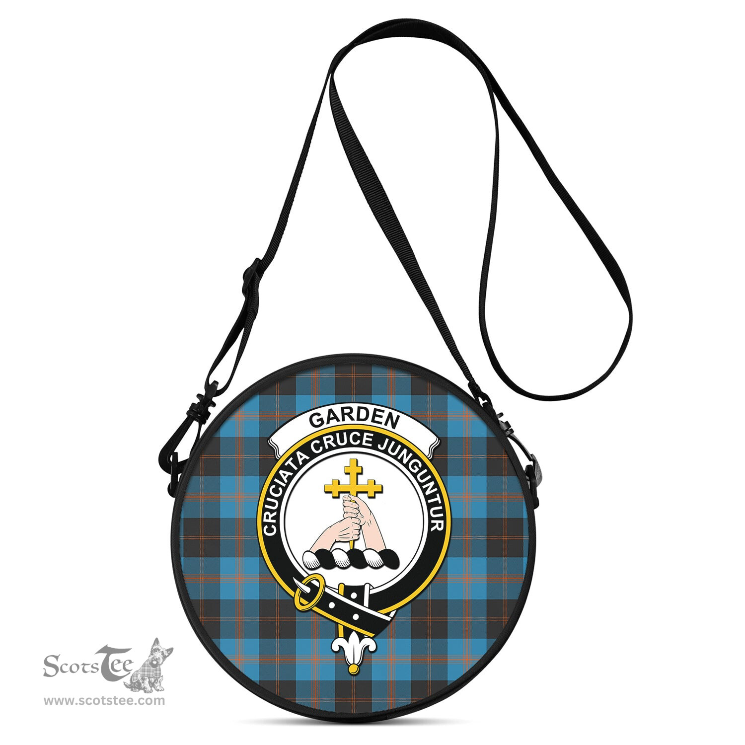 Scottish Garden Tartan Round Crossbody Bags - Round Purse with Family Crest Scottish Plaid Tartan Plaid - ScotsTee - scotstee.com