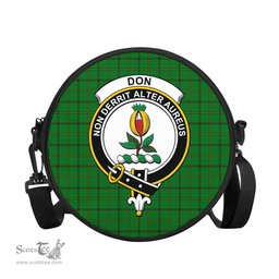 Scottish Don Tartan Round Crossbody Bags - Round Purse with Family Crest Scottish Plaid Tartan Plaid - ScotsTee - scotstee.com