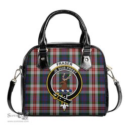 Scottish Fraser Red Dress Tartan Shoulder Handbags with Family Crest Scottish Plaid Tartan Plaid - ScotsTee - scotstee.com