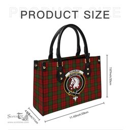 Scottish Dunbar Tartan Leather Bag for Women with Family Crest Scottish Plaid Tartan Plaid - ScotsTee - scotstee.com