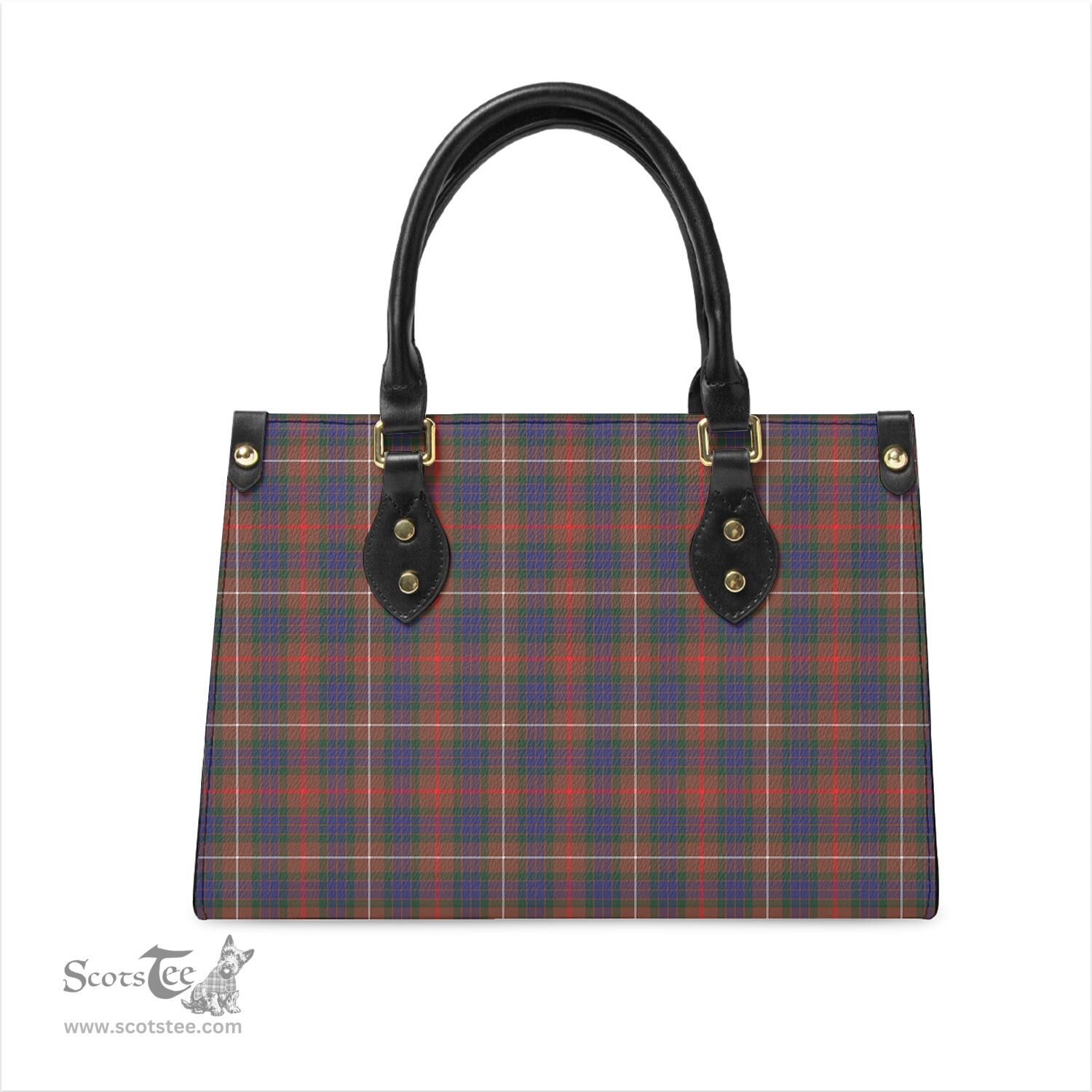 Scottish Fraser Hunting Modern Tartan Leather Bag for Women Scottish Plaid Tartan Plaid - ScotsTee - scotstee.com