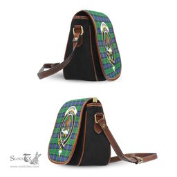 Scottish Graham of Menteith Modern Tartan Saddle Crossbody Bag with Family Crest Scottish Plaid Tartan Plaid - ScotsTee - scotstee.com