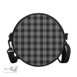 Scottish Douglas Grey Tartan Round Crossbody Bags - Round Purse Scottish Plaid Tartan Plaid - ScotsTee - scotstee.com