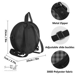 Scottish Douglas Grey Tartan Round Crossbody Bags - Round Purse Scottish Plaid Tartan Plaid - ScotsTee - scotstee.com