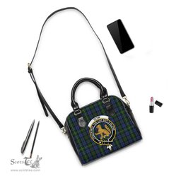 Scottish Gow Hunting Tartan Shoulder Handbags with Family Crest Scottish Plaid Tartan Plaid - ScotsTee - scotstee.com